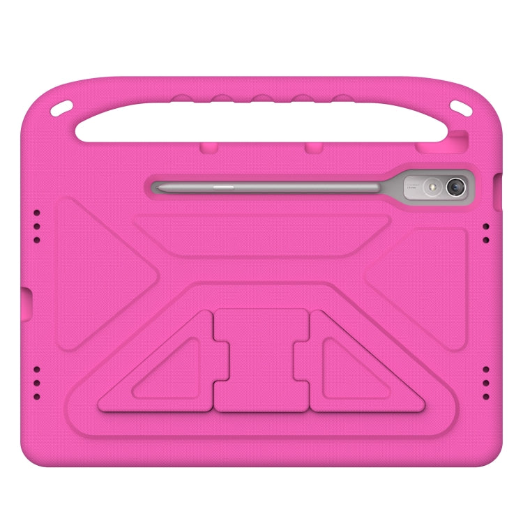 For Lenovo Tab P12 12.7 Handle Portable EVA Shockproof Tablet Case(Rose Red) - Lenovo by buy2fix | Online Shopping UK | buy2fix