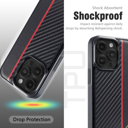 For iPhone 16 Pro Max LC.IMEEKE 3 in 1 Carbon Fiber Texture Shockproof Phone Case(Black) - iPhone 16 Pro Max Cases by LC.IMEEKE | Online Shopping UK | buy2fix