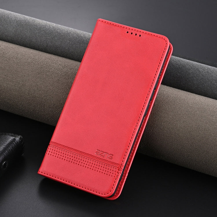 For Samsung Galaxy C55/M55 AZNS Magnetic Calf Texture Flip Leather Phone Case(Red) - Galaxy Phone Cases by AZNS | Online Shopping UK | buy2fix