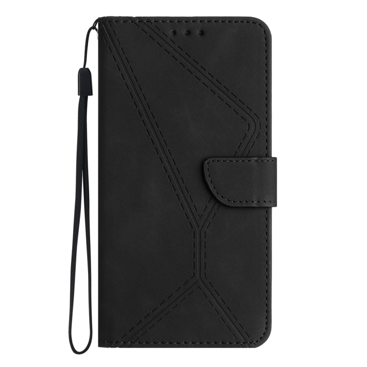 For Samsung Galaxy S23 FE 5G Stitching Embossed Leather Phone Case(Black) - Galaxy S23 FE 5G Cases by buy2fix | Online Shopping UK | buy2fix