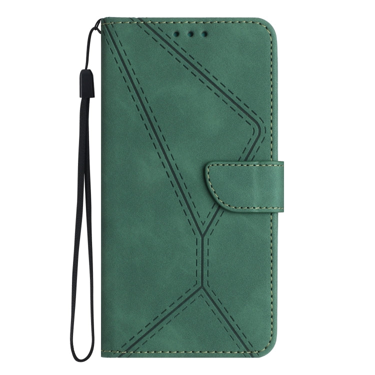 For Samsung Galaxy A05 Stitching Embossed Leather Phone Case(Green) - Galaxy Phone Cases by buy2fix | Online Shopping UK | buy2fix