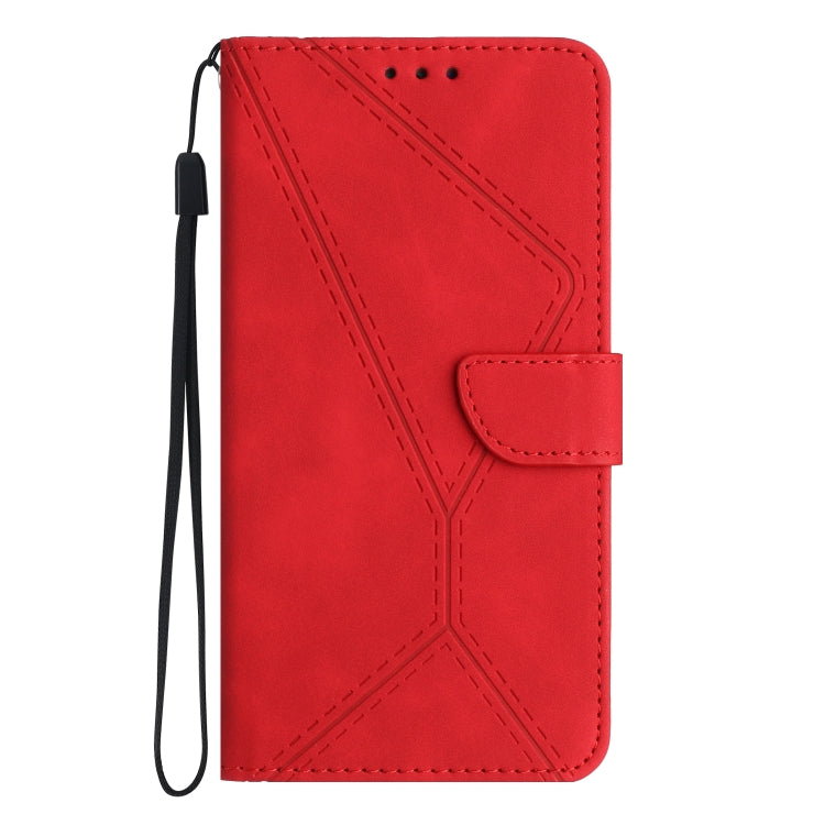 For Samsung Galaxy A35 5G Stitching Embossed Leather Phone Case(Red) - Galaxy Phone Cases by buy2fix | Online Shopping UK | buy2fix