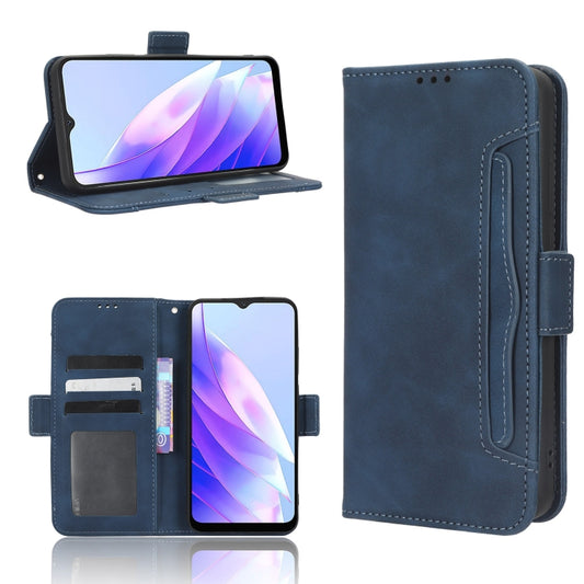 For Blackview A52 / A52 Pro Skin Feel Calf Texture Card Slots Leather Phone Case(Blue) - More Brand by buy2fix | Online Shopping UK | buy2fix