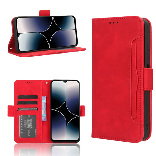 For Ulefone Note 16 Pro Skin Feel Calf Texture Card Slots Leather Phone Case(Red) - Ulefone Cases by buy2fix | Online Shopping UK | buy2fix