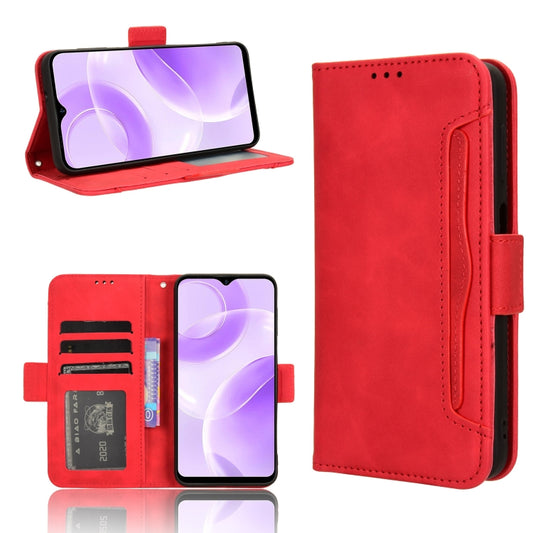 For Ulefone Note 15 Skin Feel Calf Texture Card Slots Leather Phone Case(Red) - Ulefone Cases by buy2fix | Online Shopping UK | buy2fix