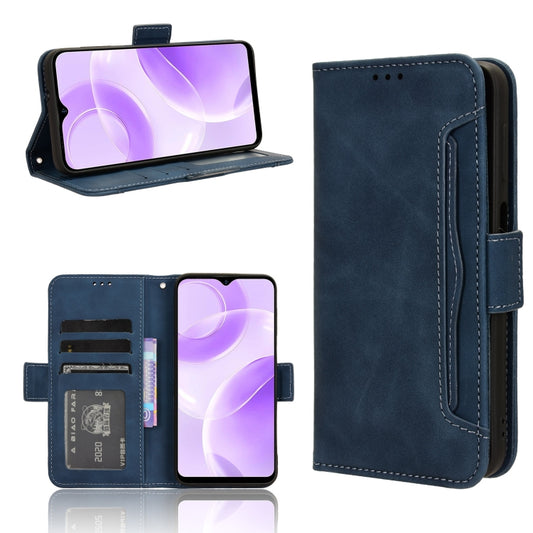 For Ulefone Note 15 Skin Feel Calf Texture Card Slots Leather Phone Case(Blue) - Ulefone Cases by buy2fix | Online Shopping UK | buy2fix