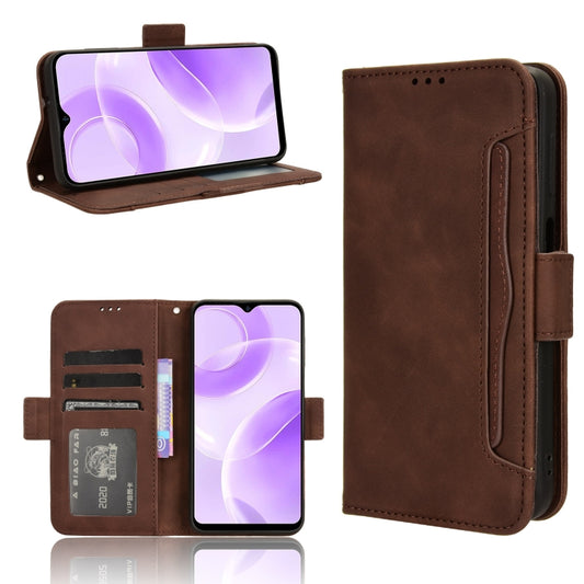 For Ulefone Note 15 Skin Feel Calf Texture Card Slots Leather Phone Case(Brown) - Ulefone Cases by buy2fix | Online Shopping UK | buy2fix