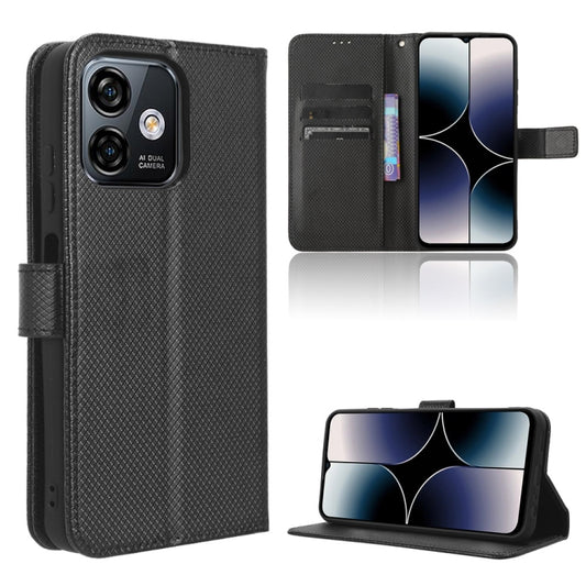 For Ulefone Note 16 Pro Diamond Texture Leather Phone Case(Black) - Ulefone Cases by buy2fix | Online Shopping UK | buy2fix