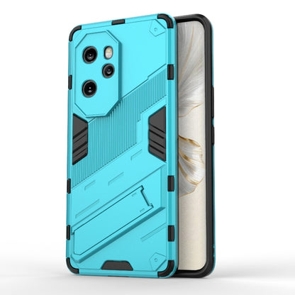 For Honor 100 Pro 5G Punk Armor 2 in 1 PC + TPU Phone Case with Holder(Blue) - Honor Cases by buy2fix | Online Shopping UK | buy2fix