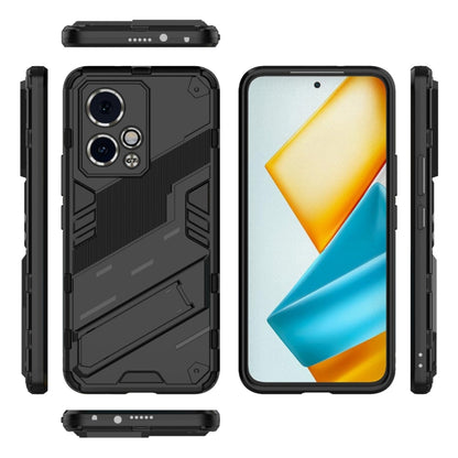 For Honor 90 GT 5G Punk Armor 2 in 1 PC + TPU Phone Case with Holder(Black) - Honor Cases by buy2fix | Online Shopping UK | buy2fix