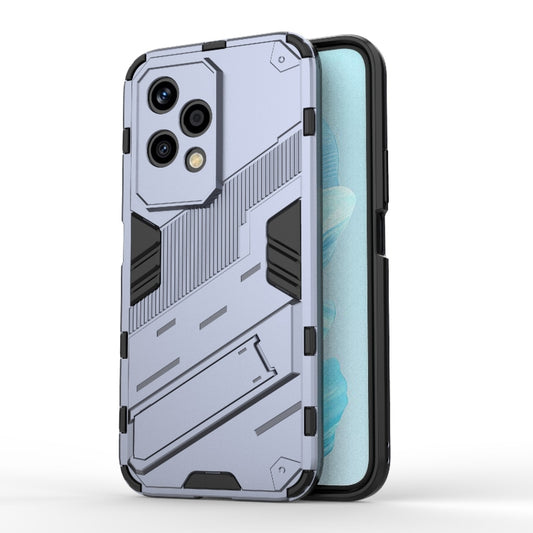 For Honor 200 Lite Global Punk Armor 2 in 1 PC + TPU Phone Case with Holder(Grey) - Honor Cases by buy2fix | Online Shopping UK | buy2fix