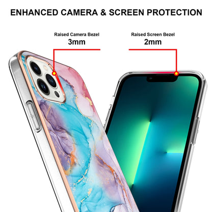 For iPhone 16 Pro Max Electroplating Pattern IMD TPU Shockproof Case(Milky Way Blue Marble) - iPhone 16 Pro Max Cases by buy2fix | Online Shopping UK | buy2fix