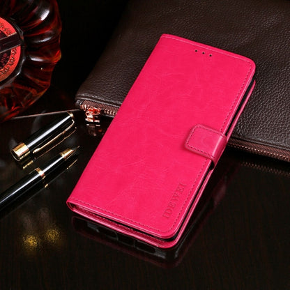 For Xiaomi Redmi 13C idewei Crazy Horse Texture Leather Phone Case(Rose Red) - 13C Cases by idewei | Online Shopping UK | buy2fix