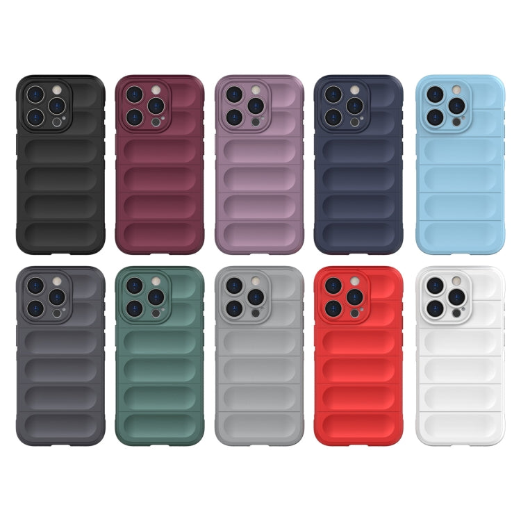 For iPhone 15 Pro Magic Shield TPU + Flannel Phone Case(Dark Grey) - iPhone 15 Pro Cases by buy2fix | Online Shopping UK | buy2fix
