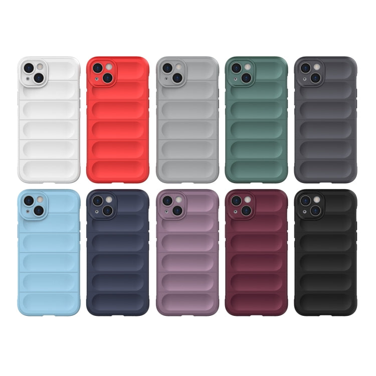 For iPhone 15 Plus Magic Shield TPU + Flannel Phone Case(Dark Grey) - iPhone 15 Plus Cases by buy2fix | Online Shopping UK | buy2fix