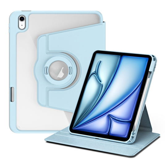 For iPad Air 13 2024 Acrylic 360 Rotation Detachable Leather Tablet Case(Ice Blue) - iPad Air 13 2024 Cases by buy2fix | Online Shopping UK | buy2fix