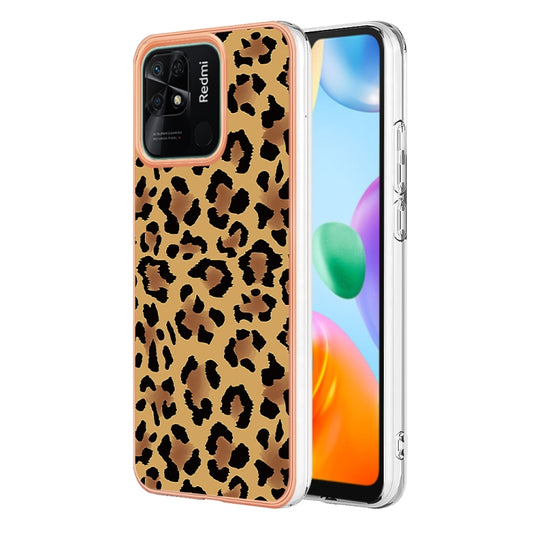 For Xiaomi Redmi 10C Electroplating Marble Dual-side IMD Phone Case(Leopard Print) - Xiaomi Cases by buy2fix | Online Shopping UK | buy2fix