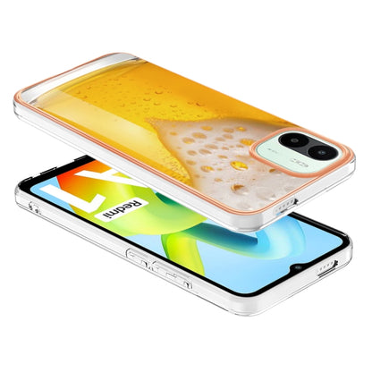 For Xiaomi Redmi A1 Electroplating Marble Dual-side IMD Phone Case(Draft Beer) - Xiaomi Cases by buy2fix | Online Shopping UK | buy2fix