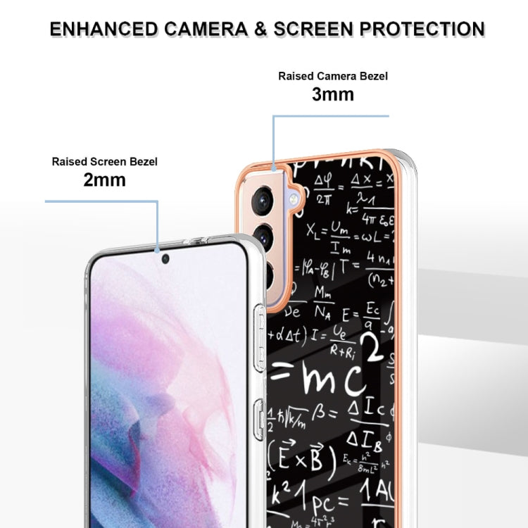 For Samsung Galaxy S21+ 5G Electroplating Marble Dual-side IMD Phone Case(Equation) - Galaxy S21+ 5G Cases by buy2fix | Online Shopping UK | buy2fix