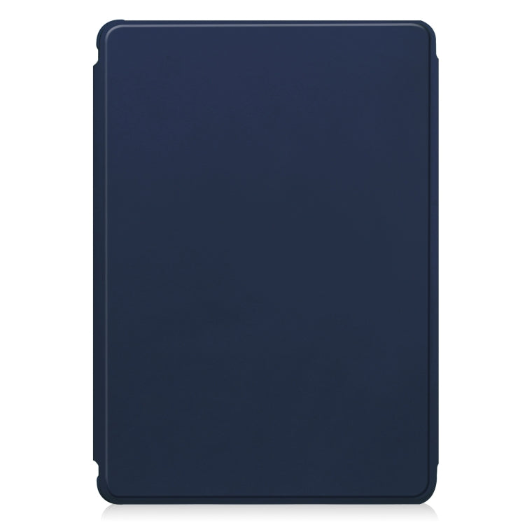 For Samsung Galaxy Tab S9 FE 360 Rotation Transparent Smart Leather Case with Keyboard(Dark Blue) - Galaxy Tab S9 FE by buy2fix | Online Shopping UK | buy2fix