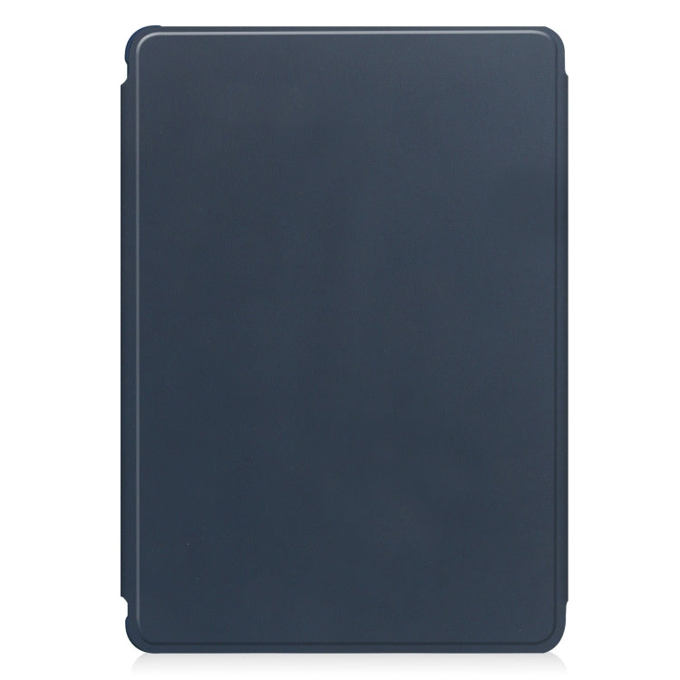 For Samsung Galaxy Tab A9+ 360 Rotation Transparent Smart Leather Case with Keyboard(Dark Blue) - Galaxy Tab A9+ by buy2fix | Online Shopping UK | buy2fix