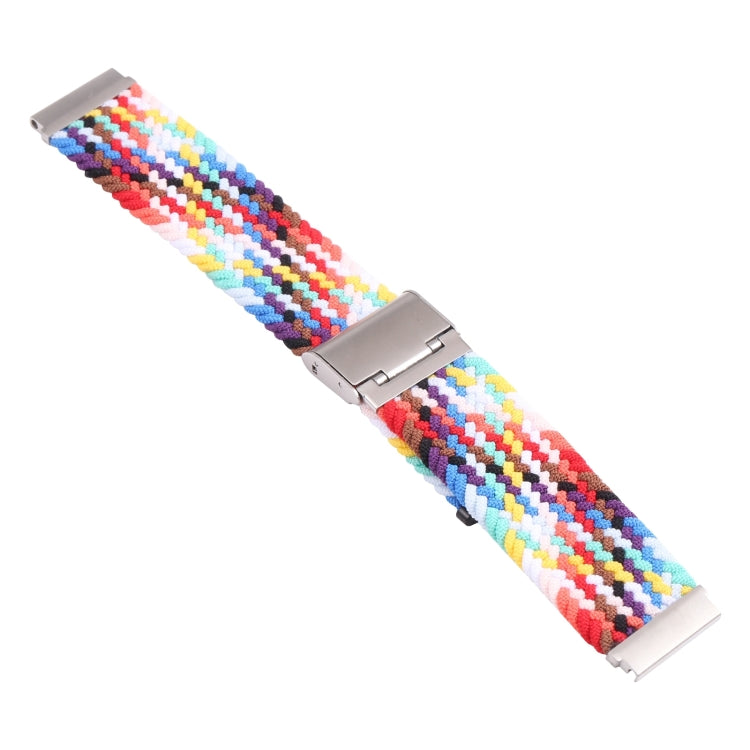 For Samsung Galaxy Watch 6 / 6 Classic Nylon Braided Metal Buckle Watch Band(Rainbow) - Watch Bands by buy2fix | Online Shopping UK | buy2fix