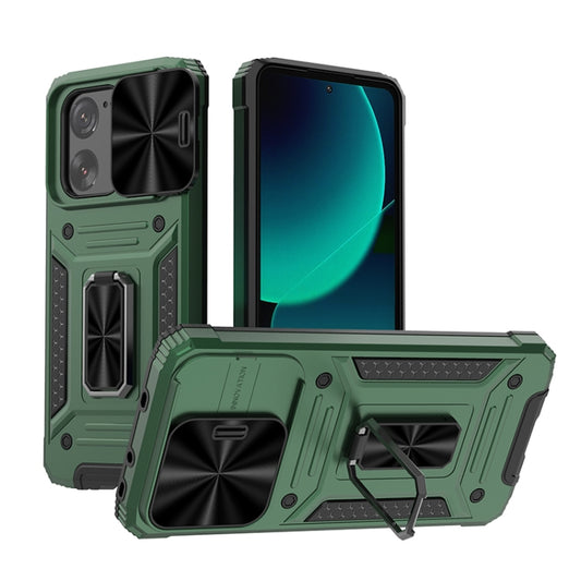 For Xiaomi Redmi K60 Ultra Camshield Robot TPU Hybrid PC Phone Case(Green) - Redmi K60 Ultra Cases by buy2fix | Online Shopping UK | buy2fix