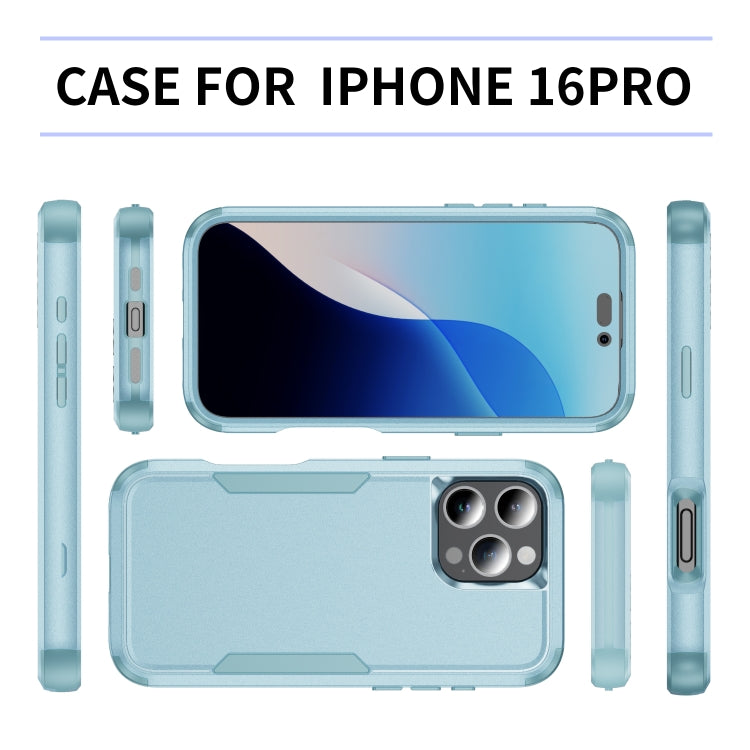 For iPhone 16 Pro Commuter Shockproof TPU + PC Phone Case(Grey Green) - iPhone 16 Pro Cases by buy2fix | Online Shopping UK | buy2fix