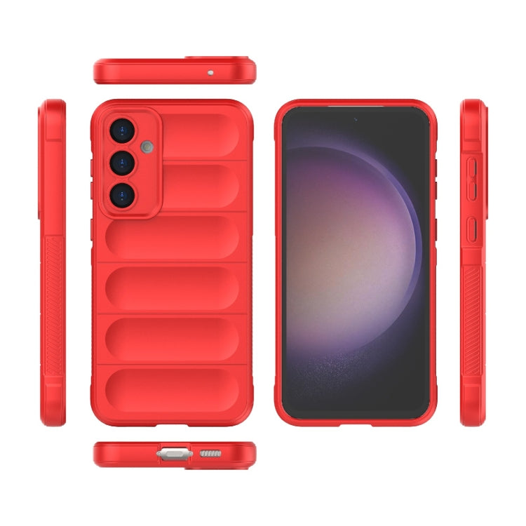 For Samsung Galaxy S23 FE 5G Magic Shield TPU + Flannel Phone Case(Red) - Galaxy S23 FE 5G Cases by buy2fix | Online Shopping UK | buy2fix