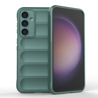 For Samsung Galaxy S23 FE 5G Magic Shield TPU + Flannel Phone Case(Dark Green) - Galaxy S23 FE 5G Cases by buy2fix | Online Shopping UK | buy2fix