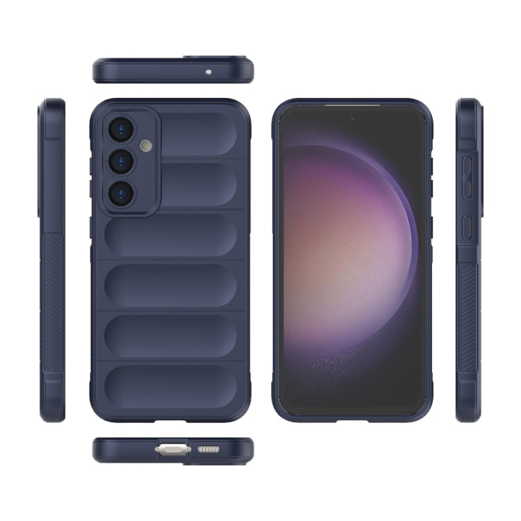 For Samsung Galaxy S23 FE 5G Magic Shield TPU + Flannel Phone Case(Dark Blue) - Galaxy S23 FE 5G Cases by buy2fix | Online Shopping UK | buy2fix