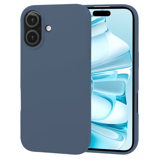 For iPhone 16 GOOSPERY SOFT FEELING Liquid TPU Soft Phone Case(Dark Blue) - iPhone 16 Cases by GOOSPERY | Online Shopping UK | buy2fix