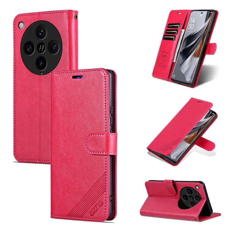 For OPPO Find X8 Pro AZNS Sheepskin Texture Flip Leather Phone Case(Red) - Find X8 Pro Cases by AZNS | Online Shopping UK | buy2fix