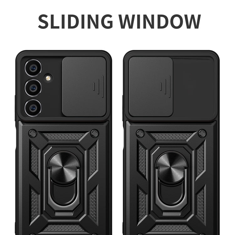 For Samsung Galaxy M54 5G Sliding Camera Cover Design TPU+PC Phone Case(Black) - Galaxy Phone Cases by buy2fix | Online Shopping UK | buy2fix