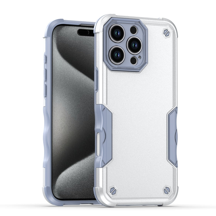 For iPhone 16 Pro Max Non-slip Shockproof Armor Phone Case(White) - iPhone 16 Pro Max Cases by buy2fix | Online Shopping UK | buy2fix