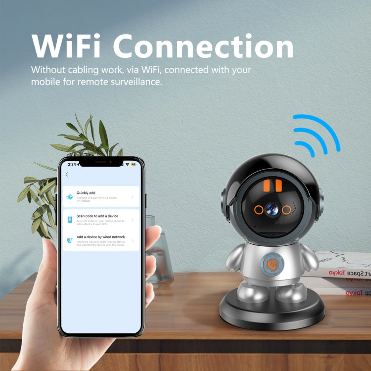 ESCAM PT302 Robot 3MP One Click Call Humanoid Detection WiFi IP Camera(EU Plug) - Wireless Camera by ESCAM | Online Shopping UK | buy2fix