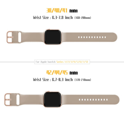 For Apple Watch Series 4 40mm Pin Buckle Silicone Watch Band(Milk Tea) - Watch Bands by buy2fix | Online Shopping UK | buy2fix