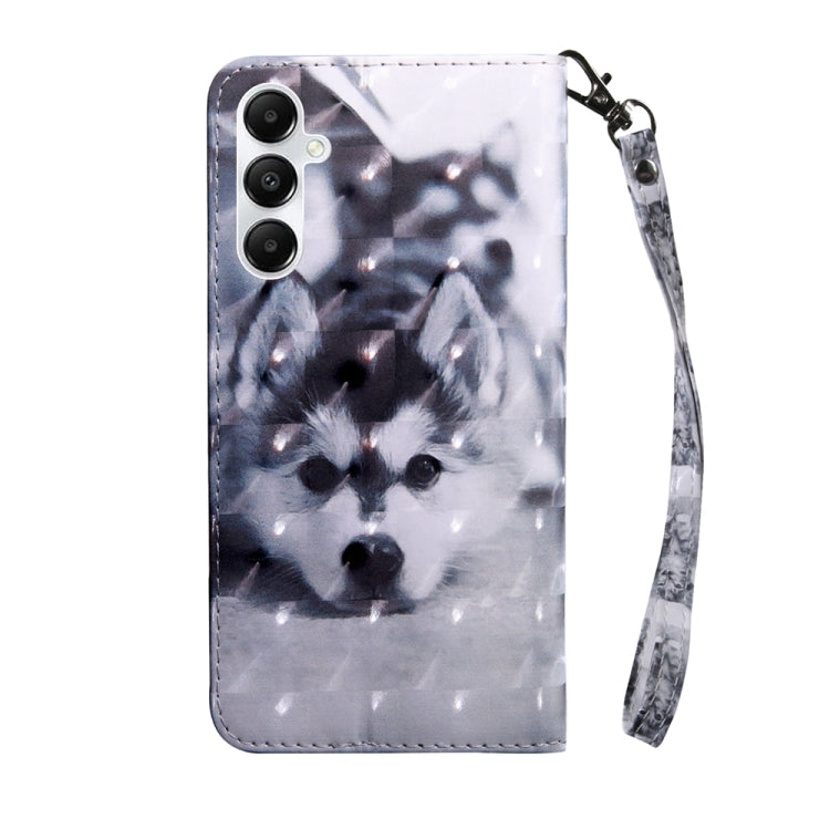 For Samsung Galaxy A35 5G 3D Painted Leather Phone Case(Husky) - Galaxy Phone Cases by buy2fix | Online Shopping UK | buy2fix