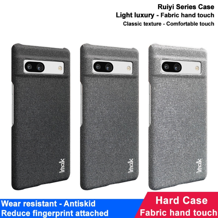 For Google Pixel 8 Pro imak Ruiyi Series Cloth Texture PU + PC Phone Case(Light Grey) - Google Cases by imak | Online Shopping UK | buy2fix