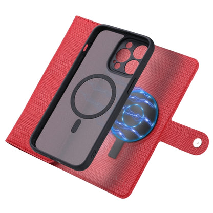 For iPhone 15 Pro Max ViLi GHB Series MagSafe Magnetic Zipper Leather Phone Case(Red) - iPhone 15 Pro Max Cases by ViLi | Online Shopping UK | buy2fix