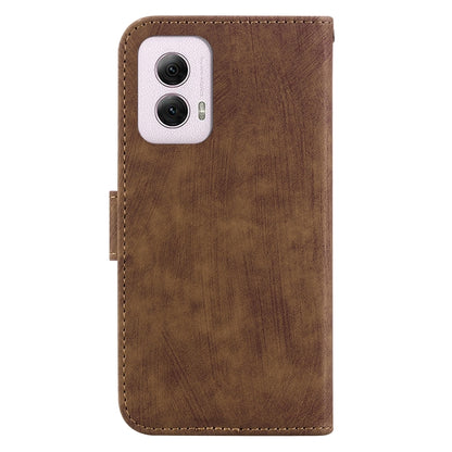 For Motorola Moto G Power 5G 2024 Little Tiger Embossed Leather Phone Case(Brown) - Motorola Cases by buy2fix | Online Shopping UK | buy2fix