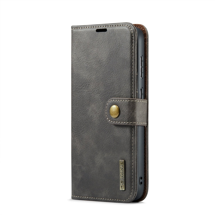 For Samsung Galaxy S24 5G DG.MING Crazy Horse Texture Detachable Magnetic Leather Case(Grey) - Galaxy S24 5G Cases by DG.MING | Online Shopping UK | buy2fix