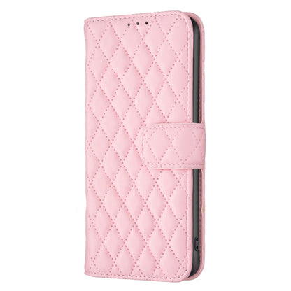 For Motorola Moto G24 Diamond Lattice Wallet Flip Leather Phone Case(Pink) - Motorola Cases by buy2fix | Online Shopping UK | buy2fix