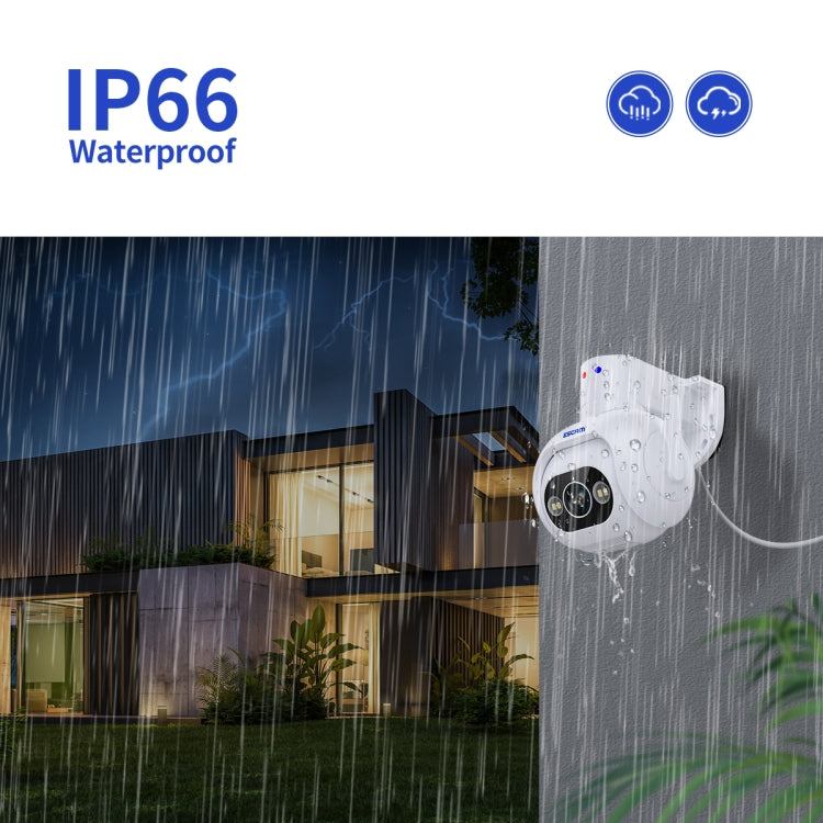 ESCAM PT304 HD 4MP Humanoid Detection Tracking WiFi Connection Sound Alarm Intelligent Night Vision H.265 Camera(AU Plug) - Wireless Camera by ESCAM | Online Shopping UK | buy2fix