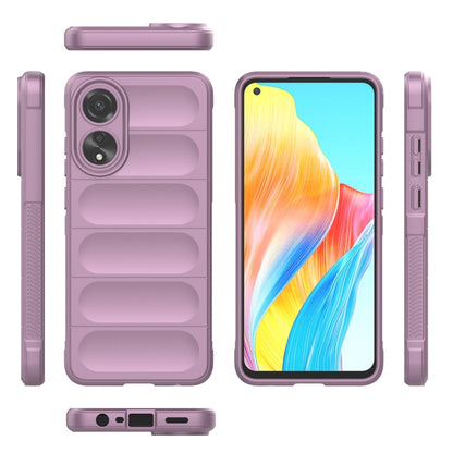 For OPPO A78 4G Global Magic Shield TPU + Flannel Phone Case(Purple) - OPPO Cases by buy2fix | Online Shopping UK | buy2fix