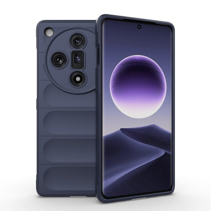 For OPPO Find X7 5G Magic Shield TPU + Flannel Phone Case(Dark Blue) - OPPO Cases by buy2fix | Online Shopping UK | buy2fix