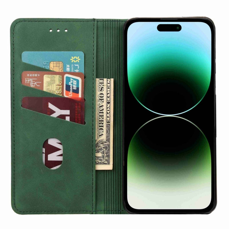 For iPhone 16 Pro Skin Feel Splicing Leather Phone Case(Green) - iPhone 16 Pro Cases by buy2fix | Online Shopping UK | buy2fix