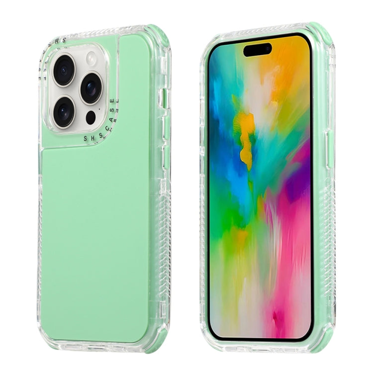 For iPhone 16 Pro Max Dreamland 3 in 1 Solid Color Transparent Frame PC + TPU Phone Case(Green) - iPhone 16 Pro Max Cases by buy2fix | Online Shopping UK | buy2fix