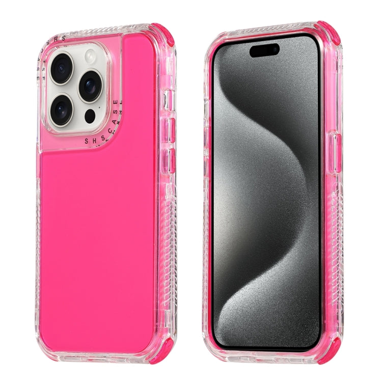 For iPhone 16 Pro Max Dreamland 3 in 1 Clear Color Transparent Frame PC + TPU Phone Case(Rose Red) - iPhone 16 Pro Max Cases by buy2fix | Online Shopping UK | buy2fix