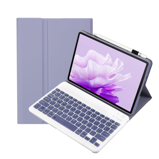 For Huawei MatePad Air 11.5 inch 2023 AH14 Lambskin Texture Ultra-thin Detachable Bluetooth Keyboard Leather Case(Purple) - Huawei Keyboard by buy2fix | Online Shopping UK | buy2fix